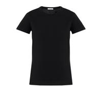 Moncler - Logo Patch Cotton T-Shirt - Femme - Tops - Noir - Taille: 38 FR