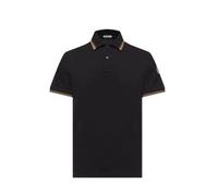 Moncler - Logo Patch Polo - Homme - Tops - Noir - Taille: M