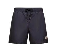 Moncler - Logo Patch Swim Shorts - Homme - Maillots de bain - Bleu - Taille: M