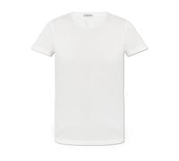 Moncler - T-shirt en jersey de coton avec écusson logo - Femme - Tops - Beige - Taille: 40 FR