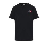 Moncler - Logo Patch T-Shirt - Homme - Tops - Noir - Taille: M