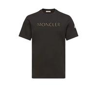 Moncler - Logo-Trimmed Cotton T-shirt - Homme - Tops - Noir - Taille: 2XL