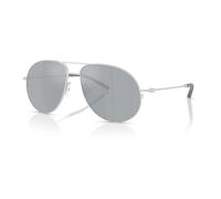 Moncler Lunettes de soleil ME4002 Flyze Unisexe Argent mat Taille 58 mm avec flash gris