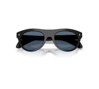 Moncler Unisex Moncler ME6022U SPLASH 300180 Lunettes de soleil Acétate Noir Bleu Ronde Normale