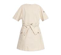 Moncler - Mini-robe en coton ceinturée - Femme - Robes - Beige - Taille: 40 FR