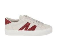 Moncler - Monaco2 Leather Trainers - Femme - Chaussures - Beige - Taille: 38 EU