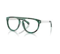 Moncler - Monture de Lunettes Havana Green Me2007 - Femme - Accessoires - Vert - Taille: 55 MM
