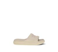 Moncler - Mule à logo en relief et bout ouvert - Homme - Chaussures - Beige - Taille: 41 EU
