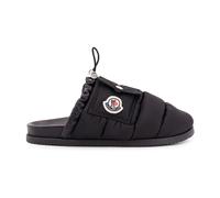 Moncler - Mule en cuir rembourrée avec poche - Femme - Chaussures - Noir - Taille: 36 EU