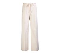Moncler - Pantalon en Drill de Coton Blanc - Femme - Pantalons - Blanc - Taille: 36 FR