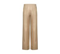 Moncler - Pantalon large en popeline de coton - Femme - Pantalons - Beige - Taille: 34 FR