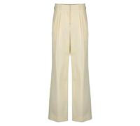 Moncler, Femme, Pantalons, Beige, Taille: 34 FR Pantalon Tailleur Large en Gabardine de Coton