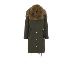 Moncler - Parka Longue Halicte - Femme - Manteaux - Vert - Taille: 40 FR