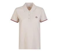 Moncler - Polo à Manches Courtes - Femme - Tops - Beige - Taille: 42 FR
