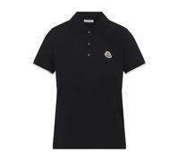 Moncler - Polo en coton piqué avec logo - Femme - Tops - Noir - Taille: 40 FR