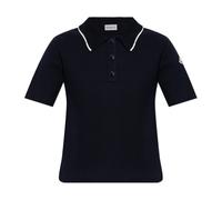 Moncler - Polo en coton - Femme - Tops - Bleu - Taille: 42 FR