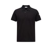 Moncler - Polo en piqué de coton avec poche - Homme - Tops - Noir - Taille: M