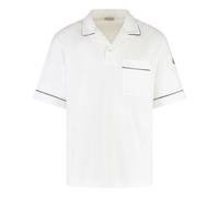 Moncler - Polo en tissu éponge de coton - Homme - Tops - Blanc - Taille: XL