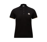 Moncler - Polo Piqué avec Écusson Logo - Femme - Tops - Noir - Taille: 38 FR
