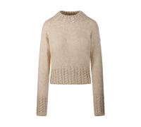 Moncler - Pull à col rond - Femme - Pulls - Beige - Taille: 40 FR