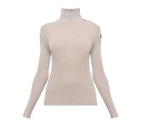 Moncler - Pull à col roulé en laine - Femme - Pulls - Beige - Taille: 40 FR