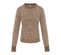 Moncler - Pull avec tricot décoratif - Femme - Pulls - Brun - Taille: 42 FR