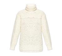 Moncler - Pull Col Montant Grenoble en Mélange de Laine - Femme - Pulls - Beige - Taille: 36 FR