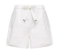 Moncler - Sangallo & Cotton Poplin Shorts - Femme - Shorts - Blanc - Taille: 38 FR