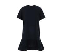 Moncler - Short-sleeve Mini Dress - Femme - Robes - Bleu - Taille: 36 FR