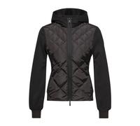 Moncler - Sweat à capuche zippé rembourré en molleton de coton - Femme - Sweatshirts et sweats à capuche - Noir - Taille: 36 FR