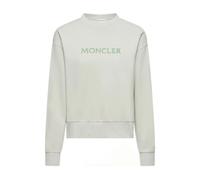 Moncler - SweaT-shirt en coton avec logo brodé - Femme - Sweatshirts et sweats à capuche - Vert - Taille: 38 FR