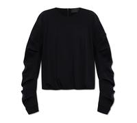 Moncler - SweaT-shirt en coton - Femme - Sweatshirts et sweats à capuche - Noir - Taille: 40 FR