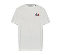 Moncler - T-shirt à écusson logo - Homme - Tops - Blanc - Taille: M