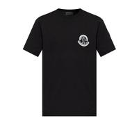 Moncler - T-shirt avec logo imprimé - Homme - Tops - Noir - Taille: L