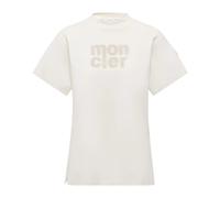Moncler - T-shirt en coton avec logo Teddy - Femme - Tops - Blanc - Taille: 38 FR