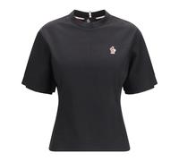 Moncler - Logo Cotton T-Shirt - Femme - Tops - Noir - Taille: 36 FR