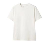 Moncler - T-shirt à Manches Courtes et Col Rond - Femme - Tops - Beige - Taille: 42 FR
