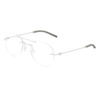 Moncler Unisex Moncler ME1003 1004 Montures optiques Acier Argent Transparent Géométrique Normale