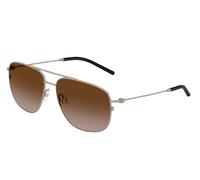 Moncler, unisex, Accessoires, Jaune, Taille: 60 MM Lunettes de soleil élégantes en or pâle/marron