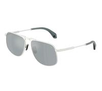 Moncler Unisex Moncler ME4014 VITESSA 10046G Lunettes de soleil Acier Argent Bleu Pilote Normale