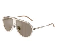 Moncler Unisex Moncler ME6009 GLYDE 30035A Lunettes de soleil Acétate Transparent Marron Pilote Normale En miroir