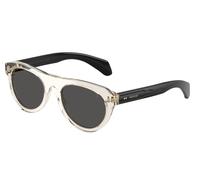 Moncler Unisex Moncler ME6022U SPLASH 300387 Lunettes de soleil Acétate Blanc Gris Ronde Normale