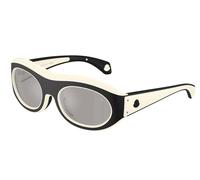 Moncler Unisex Moncler ME8015U RAMILLON 50026G Lunettes de soleil Injecté Blanc Argent Ronde Normale