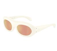 Moncler Unisex Moncler ME8015U RAMILLON 50367J Lunettes de soleil Injecté Blanc Marron Ronde Miroir