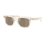 Moncler Unisex Sunglass Claro - Couleur du Monture: Beurre transparent, Couleur de Lentille: Marron clair Doré Effet miroir