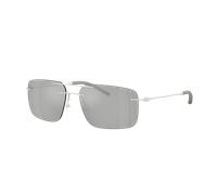 Moncler Unisex Sunglass Doppler - Couleur du Monture: Argent Mat, Couleur de Lentille: Effet miroir dégradé Bleu Argent