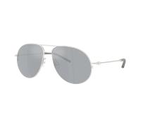 Moncler Unisex Sunglass ME4002 Flyze - Couleur du Monture: Argent Mat, Couleur de Lentille: Effet miroir dégradé Bleu Argent
