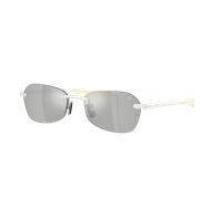 Moncler Unisex Sunglass ME4017 ORRIS - Couleur du Monture: Argent Mat, Couleur de Lentille: Incolore effet miroir Argent