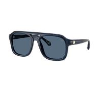 Moncler Unisex Sunglass ME6024 Vantos - Couleur du Monture: Bleu transparent brillant, Couleur de Lentille: Bleu vif