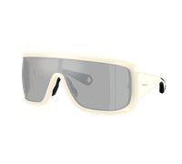 Moncler Unisex Sunglass Snowseeker - Couleur du Monture: Beurre mat, Couleur de Lentille: Incolore effet miroir Argent